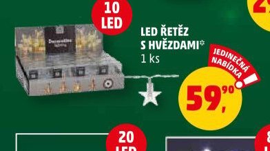 LED ŘETĚZ S HVĚZDAMI