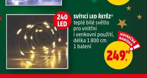 SVÍTÍCÍ LED ŘETĚZ