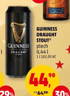 Pivo Stout Draught Guinness