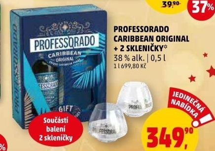 Rum Caribbean original Professorado - dárkove balení