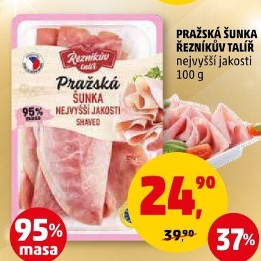 Šunka pražská nejvyšší jakosti Řezníkův talíř