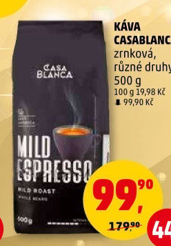 Zrnkové kávy Casablanca