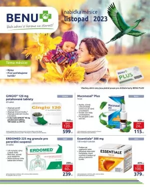 akční leták BENU Lékárna 1.11.2023-30.11.2023