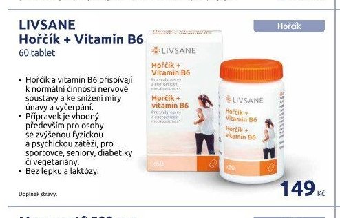 LIVSANE Hořčík + Vitamin B6