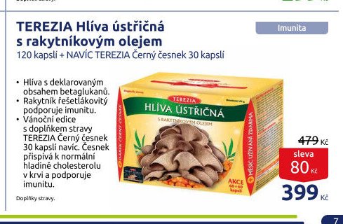 TEREZIA Hlíva ústřičná s rakytníkovým olejem