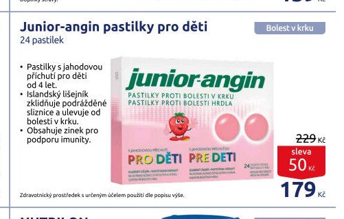 Junior-angin pastilky pro děti 24 pastilek