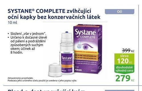 SYSTANE COMPLETE zvlhčující oční kapky bez konzervačních látek