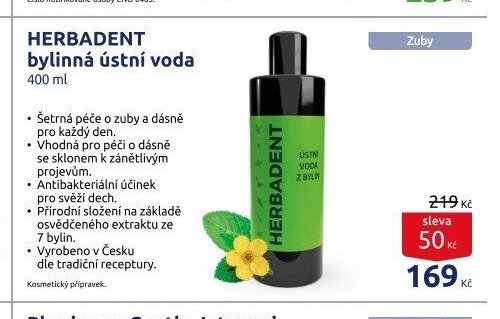 HERBADENT bylinná ústní voda
