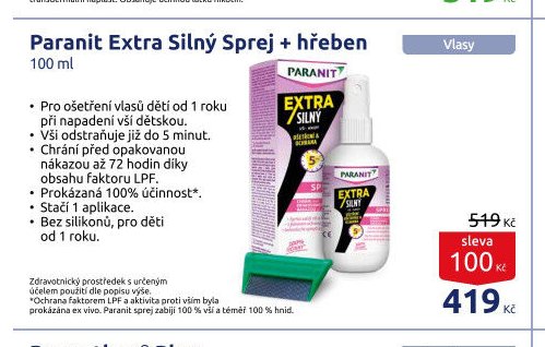 Paranit Extra Silný Sprej + hřeben