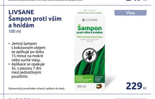 LIVSANE Šampon proti vším a hnidám