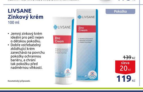 LIVSANE Zinkový krém