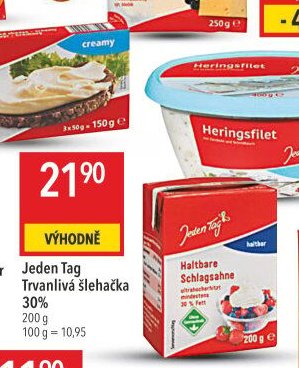 Jeden Tag Trvanlivá šlehačka 30 %