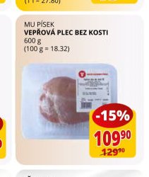 Mu Písek vepřová plec bez kosti