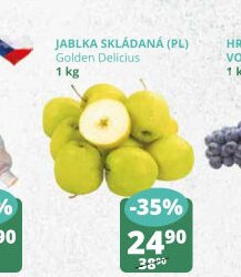 Jablka skládaná Golden Delicious