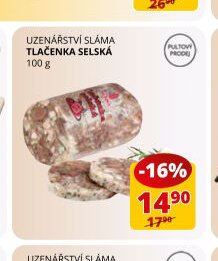 UZENÁŘSTVÍ SLÁMA TLAČENKA SELSKÁ 100 g