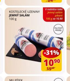 KOSTELECKÉ UZENINY JEMNÝ SALÁM 100 g