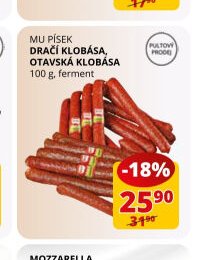 MU PÍSEK DRAČÍ KLOBÁSA, OTAVSKÁ KLOBÁSA 100 g