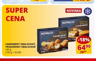 CAMEMBERT OBALOVANÝ, TROJHRÁNKY OBALOVANÉ