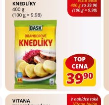 Bask Bramborové knedlíky