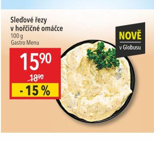 Sleďové řezy v hořčičné omáčce