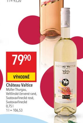 Château Valtice Müller Thurgau, Veltlínské červené rané, Svatovavřinecké rosé, Svatovavřinecké