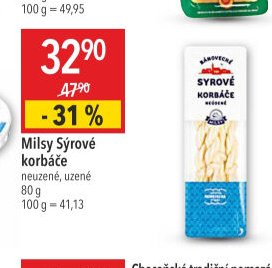 Milsy Sýrové korbáče