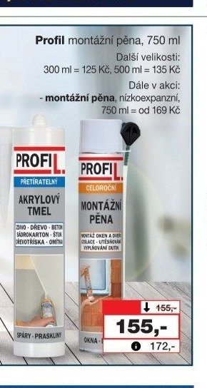 Profil montážní pěna, 750 ml