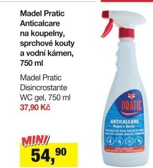 Čistič koupelny a sprchy Anticalcare Pratic