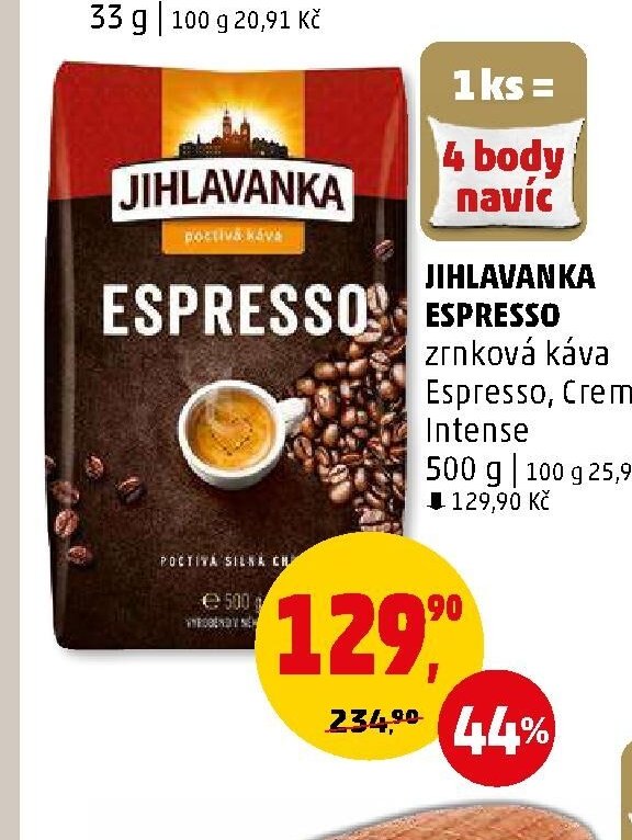 Jihlavanka Espresso zrnková káva