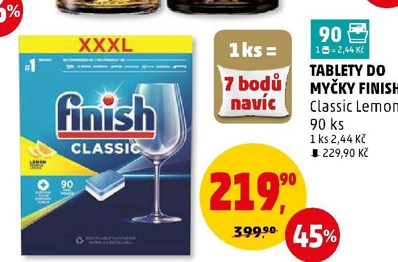 Tablety do myčky Finish Classic Lemon
