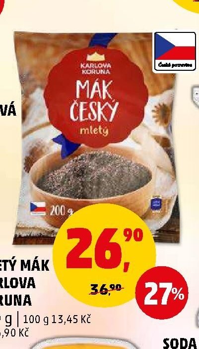 MLETÝ MÁK KARLOVA KORUNA