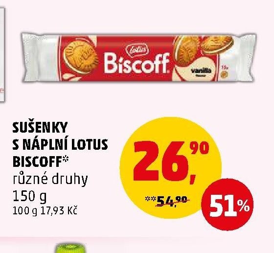SUŠENKY S NÁPLNÍ LOTUS BISCOFF*