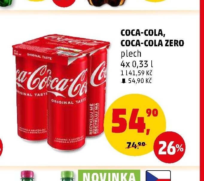 Coca-Cola, Coca-Cola Zero 4x 0,33 l