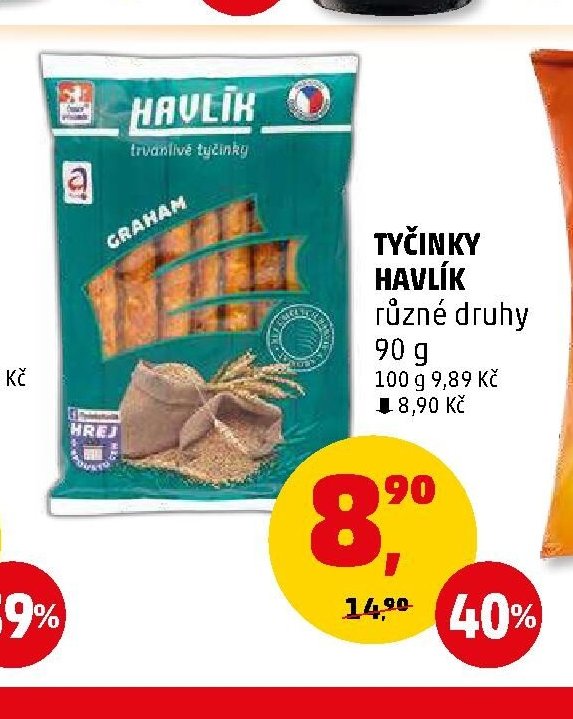 Tyčinky Havlík různé druhy