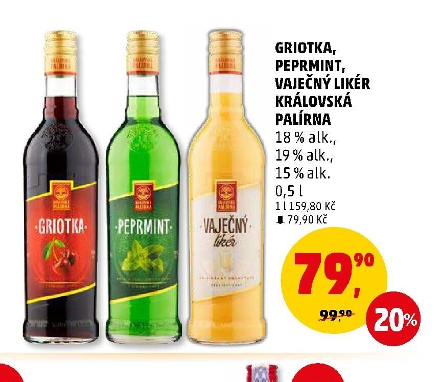 Griotka, Peprmint, Vaječný likér Královská palírna