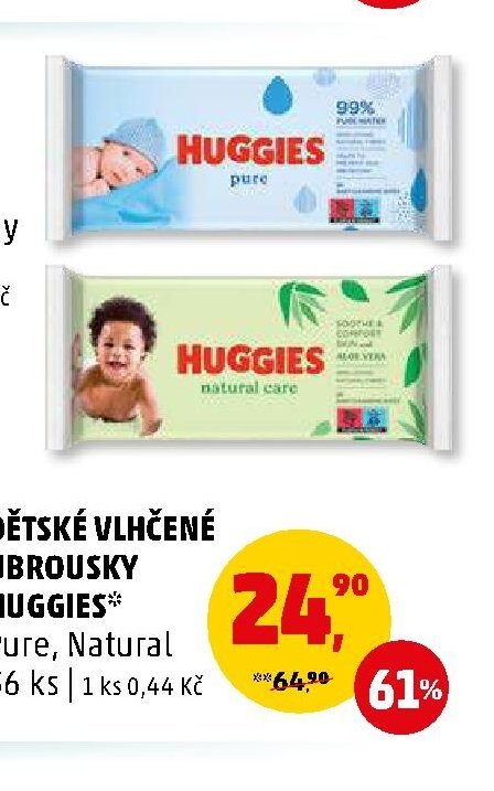DĚTSKÉ VLHČENÉ UBROUSKY HUGGIES