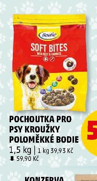 Pochoutka pro psy kroužky poloměkké Bodie