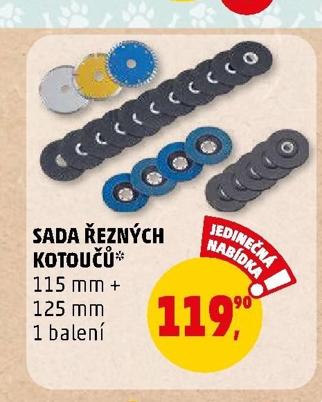 Sada řezných kotoučů