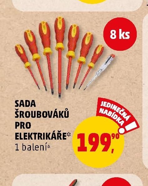 Sada šroubováků pro elektrikáře