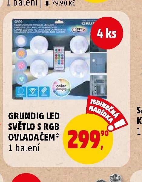 Grundig LED světlo s RGB ovladačem