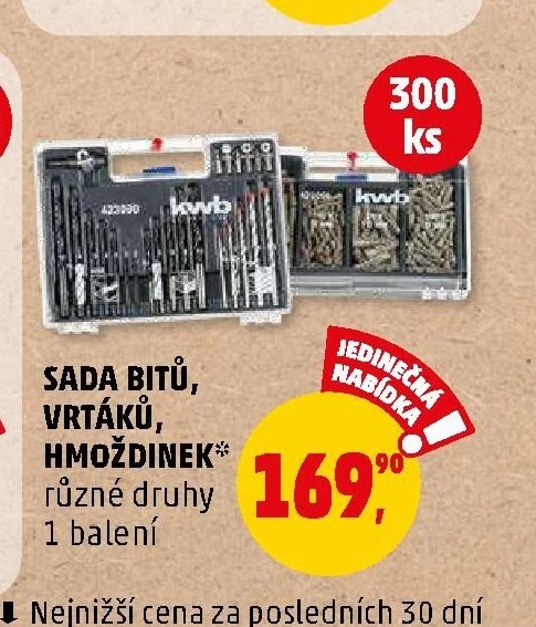 Sada bitů, vrtáků, hmoždinek