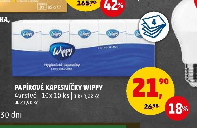 PAPÍROVÉ KAPESNÍČKY WIPPY