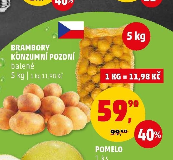 BRAMBORY KONZUMNÍ POZDNÍ