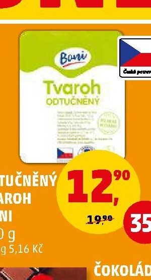 Odtučněný tvaroh Boni