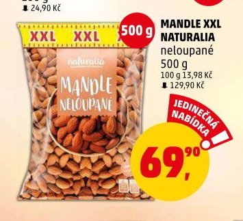 MANDLE XXL NATURALIA neloupané 500 g