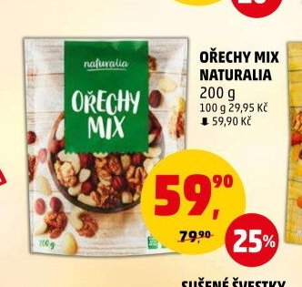 OŘECHY MIX NATURALIA 200 g