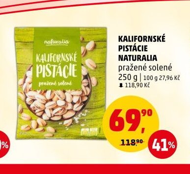 KALIFORNSKÉ PISTÁCIE NATURALIA pražené solené 250 g