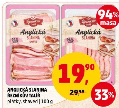 Anglická slanina Řezníkův talíř