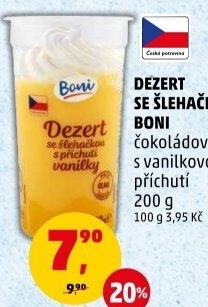 Dezert pudink se šlehačkou Boni