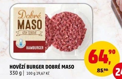 Hovězí burger Dobré maso